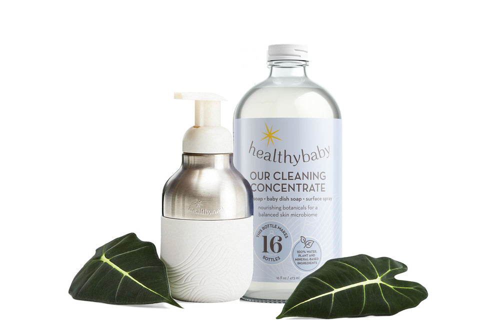 Hand Soap & Stainless Steel Bottle Set plantbased ingredients